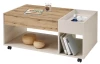 Konferenčný stolík s priehradkami Emil, béžový kašmír/dub artisan