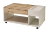 Konferenčný stolík s priehradkami Emil, béžový kašmír/dub artisan