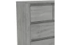 Komoda s 5 zásuvkami Carlos, šedý betón, 75 cm