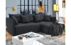 Rohová sedacia súprava Magic, antracitová látka