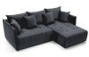 Rohová sedacia súprava Magic, antracitová látka