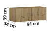 Skriňový nádstavec Case, 136 cm, dub artisan