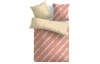 Obliečky Estella 140x200 cm, pruhované lososové, renforcé