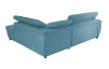Rohová sedacia súprava Speedway, azúrovo modrá látka, pravý roh