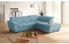 Rohová sedacia súprava Speedway, azúrovo modrá látka, pravý roh