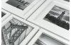 Multirám pre 5 ks foto 15x24 cm + 14x14 cm, biele drevo