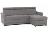 Rohová sedacia súprava Harris, ocelovo šedá látka, pravý roh