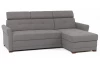 Rohová sedacia súprava Harris, ocelovo šedá látka, pravý roh
