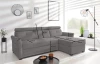 Rohová sedacia súprava Harris, ocelovo šedá látka, pravý roh