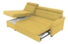 Rohová sedacia súprava Harris, žltá kari látka,ľavý roh