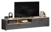Široká TV skrinka Esteban 210 cm, antracit/dub evoke