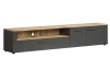 Široká TV skrinka Esteban 210 cm, antracit/dub evoke