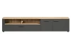 Široká TV skrinka Esteban 210 cm, antracit/dub evoke