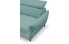 Rohová sedacia súprava Othello, mentolovo zelená látka, ľavý roh