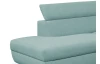 Rohová sedacia súprava Othello, mentolovo zelená látka, ľavý roh