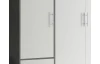 Šatníková skriňa Valencia,155 cm, optika šedého kovu/biela