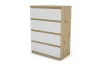 Komoda se 4 zásuvkami Carlos, dub artisan/bílá, 75 cm