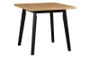Štvorcový jedálenský stôl Norveg 80x80 cm, dub artisan/čierny
