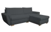 Rohová sedačka Helvetius, tmavo šedá látka