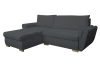Rohová sedačka Helvetius, tmavo šedá látka