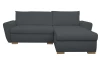 Rohová sedačka Helvetius, tmavo šedá látka