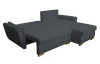 Rohová sedačka Helvetius, tmavo šedá látka