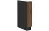 Dolná kuchynská skrinka Monza, 15 cm, orech/čierna