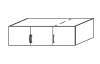 Skriňový nadstavec Case, 136 cm, biely