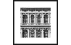Rámovaný obraz Architektúra 40x40 cm, čiernobiely