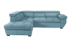 Rohová sedacia súprava Speedway, azúrovo modrá látka, ľavý roh
