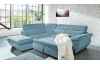 Rohová sedacia súprava Speedway, azúrovo modrá látka, ľavý roh
