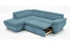 Rohová sedacia súprava Speedway, azúrovo modrá látka, ľavý roh