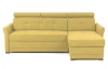 Rohová sedacia súprava Harris, žltá karí látka, pravý roh