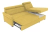 Rohová sedacia súprava Harris, žltá karí látka, pravý roh