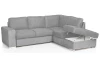 Rohová sedacia súprava Eddi, svetlo šedá látka, pravý roh