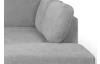 Rohová sedacia súprava Eddi, svetlo šedá látka, pravý roh