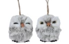 Dekorácia (2 varianty) Plyšová sova, šedá