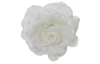 Viianočá ozdoba Ruža na klipe 12 cm, biela