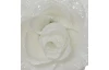 Viianočá ozdoba Ruža na klipe 12 cm, biela