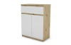 Skrinka so šuplíkom Carlos, dub artisan/biela, 80 cm
