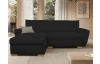 Rohová sedačka Helvetius, čierna látka