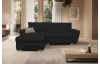 Rohová sedačka Helvetius, čierna látka