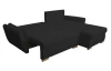 Rohová sedačka Helvetius, čierna látka