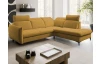 Rohová sedacia súprava Glow, žltá látka, pravý roh
