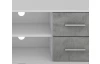 TV stolík Oskar TV, biely/beton, šírka 120 cm