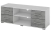 TV stolík Oskar TV, biely/beton, šírka 120 cm