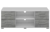 TV stolík Oskar TV, biely/beton, šírka 120 cm