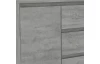 Široká komoda so 4 zásuvkami Carlos, šedý betón, 120 cm