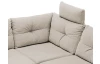 Sedacia súprava Madeira 3A, svetlo béžová látka, tvar pravé U