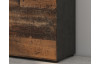 Obývacia stena Rumba XL, vintage optika kovu/dreva